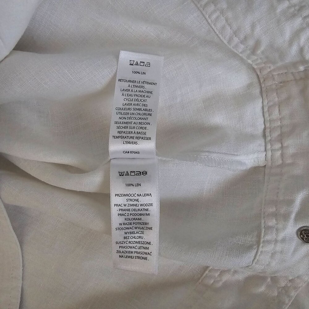 Jones & Co. 100% Linen White Button‎ Front Collared Jean-Style Jacket Size 3X - Picture 6 of 12